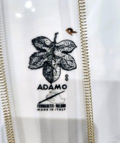 Set de doce platos de porcelana vintage Piero Fornasetti Gold Adam