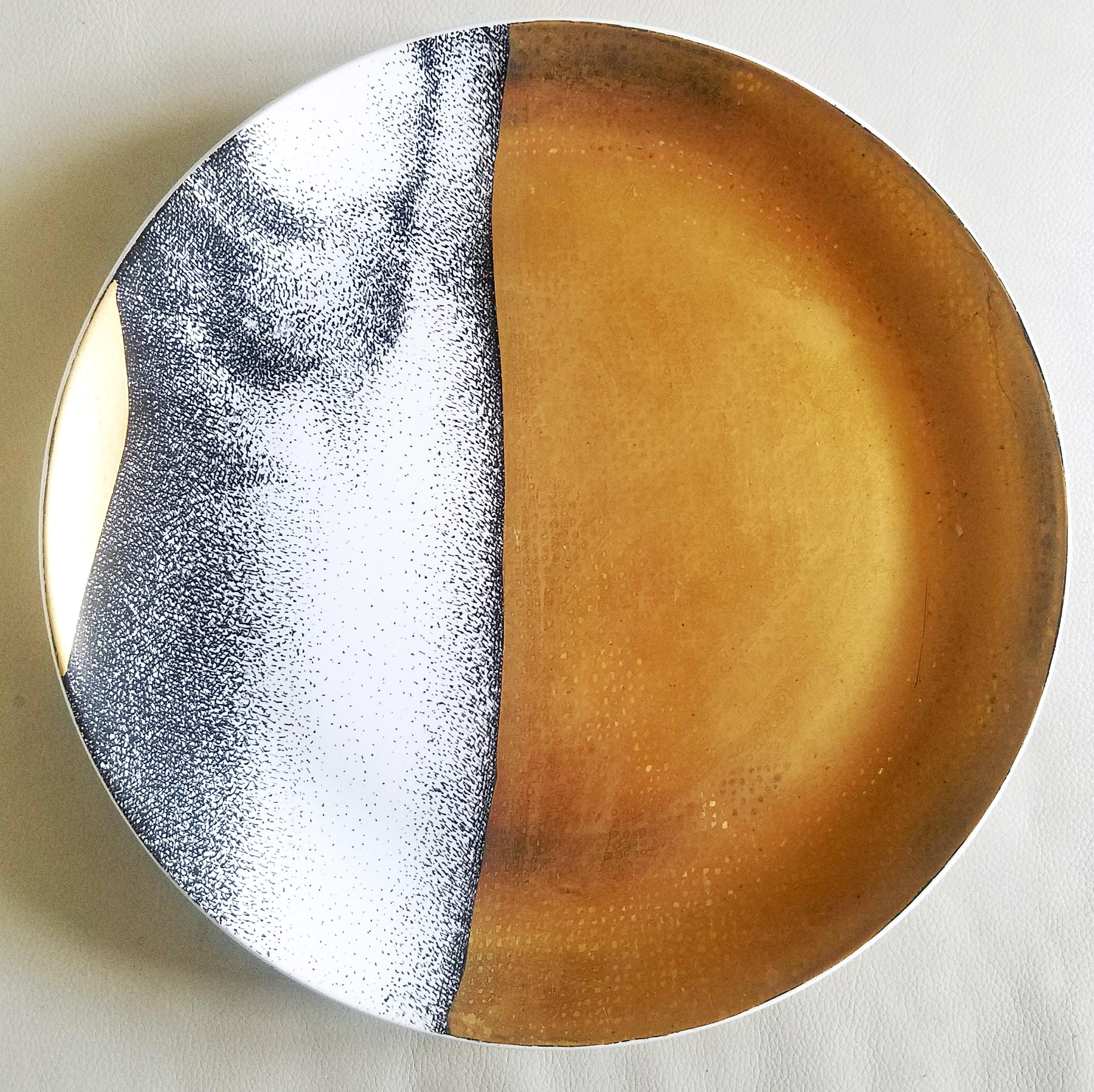 Vintage Piero Fornasetti Gold Eve Porcelain Plates, 1980s 1