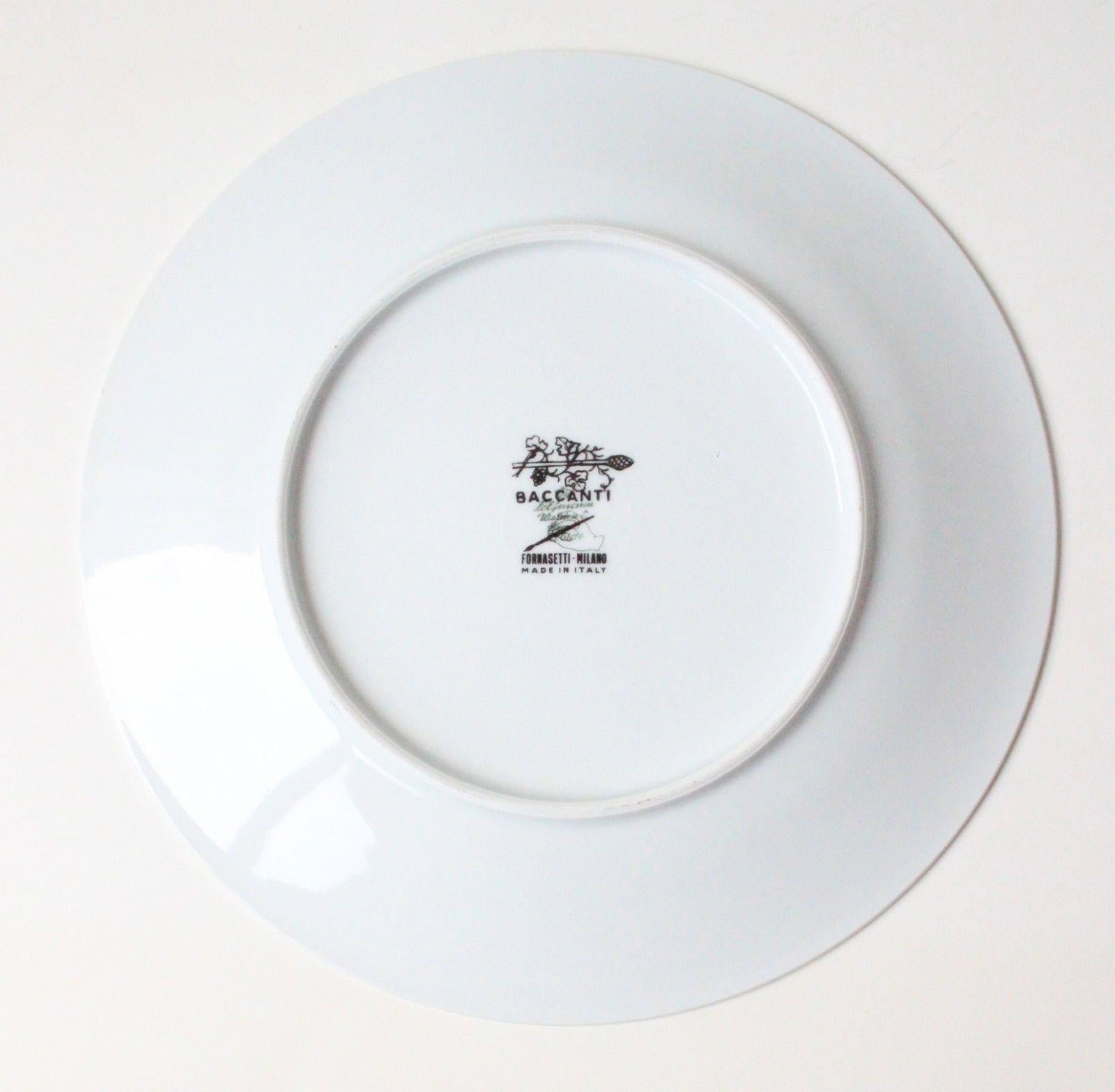 20th Century Vintage Piero Fornasetti Porcelain Large Baccanti Plate