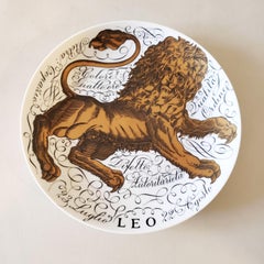 Vintage Piero Fornasetti Porcelain Zodiac Plates, Astrali Pattern