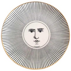 Vintage Piero Fornasetti Soli E Lune Pattern Plate, #2 in Series, 1970s