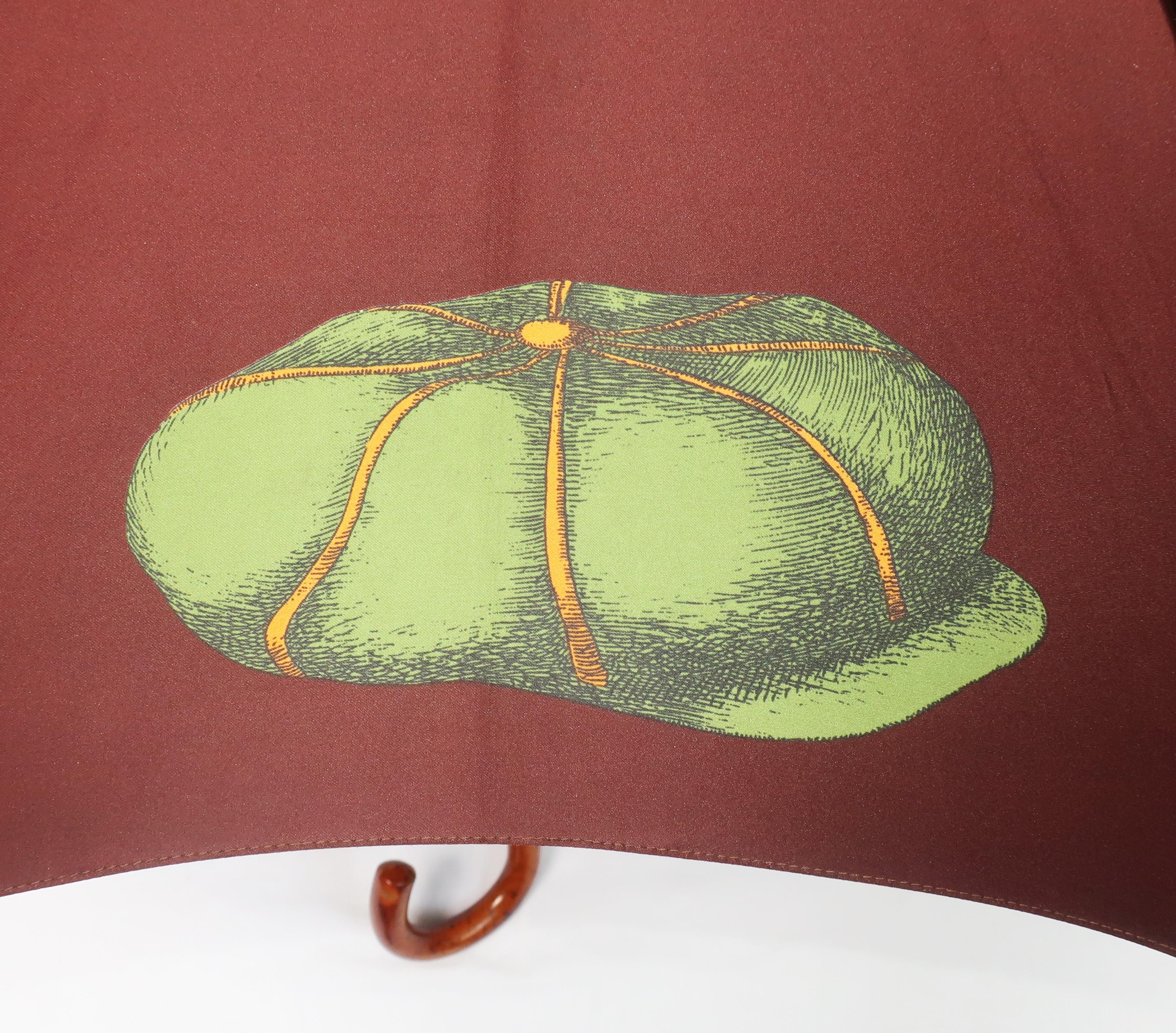 Vintage Piero Fornasetti Trompe L'oeil 'Cappelli' Hats Umbrella 3