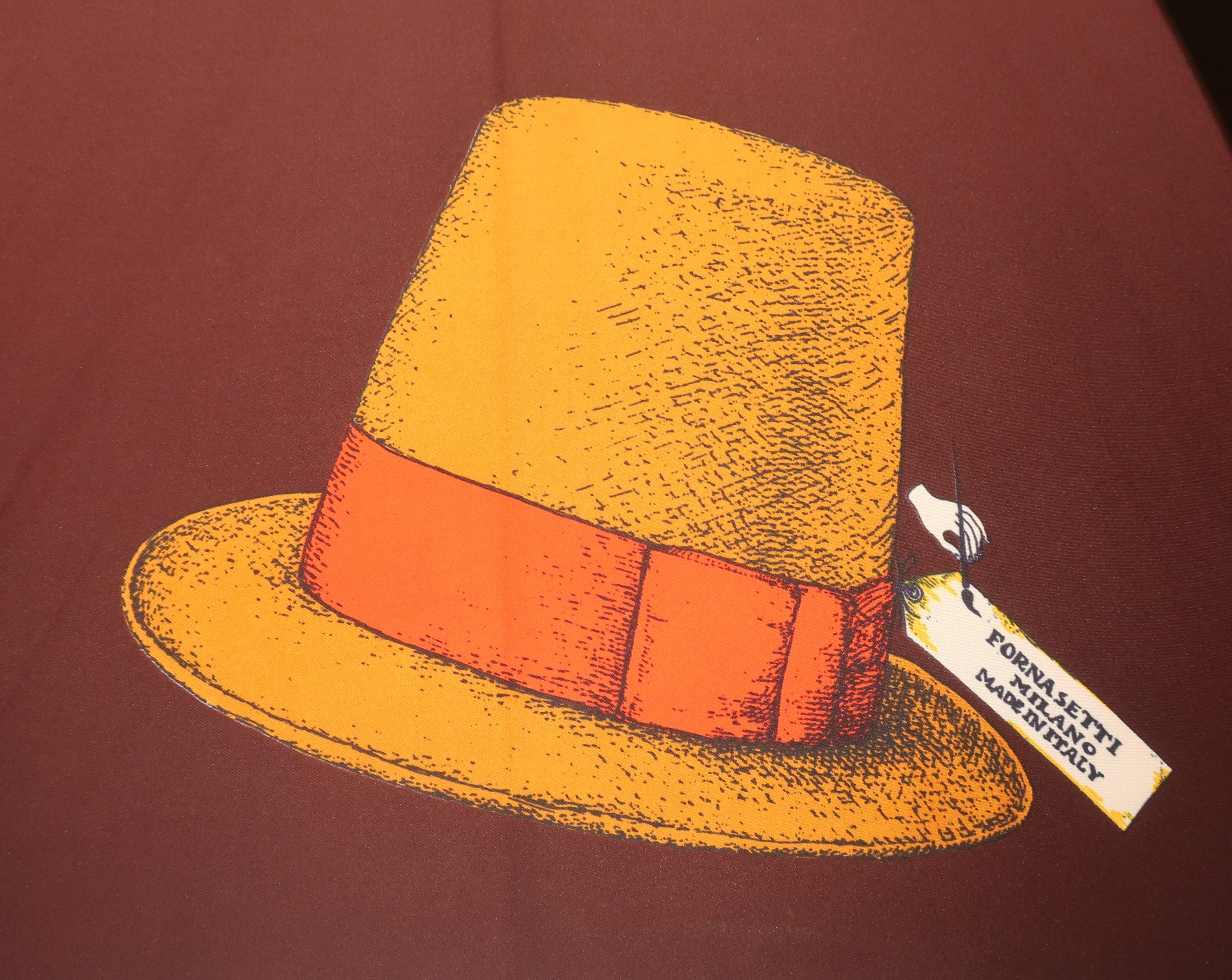 Vintage Piero Fornasetti Trompe L'oeil 'Cappelli' Sombreros Paraguas en Bueno Estado en Atlanta, GA