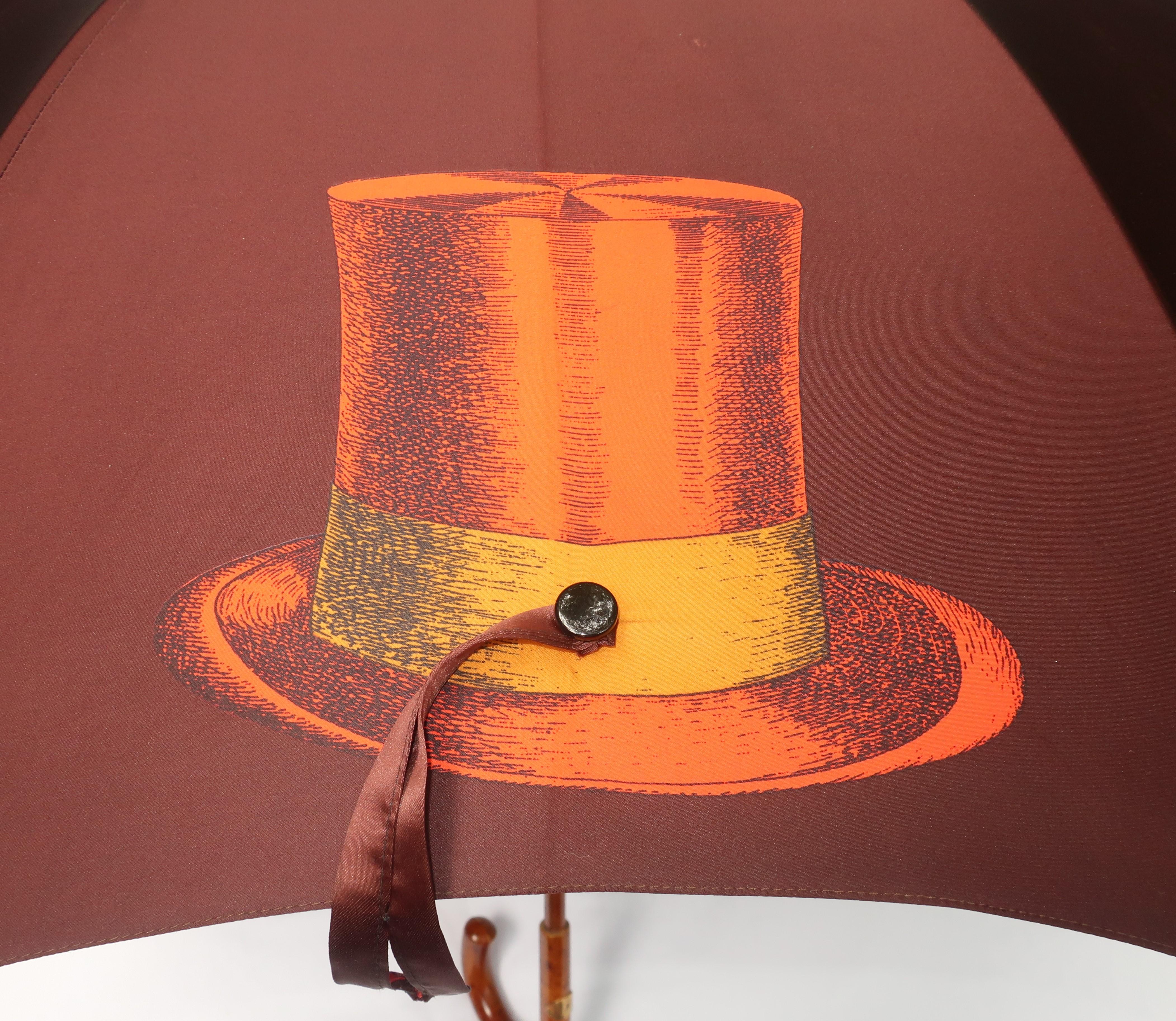 Vintage Piero Fornasetti Trompe L'oeil 'Cappelli' Sombreros Paraguas 4