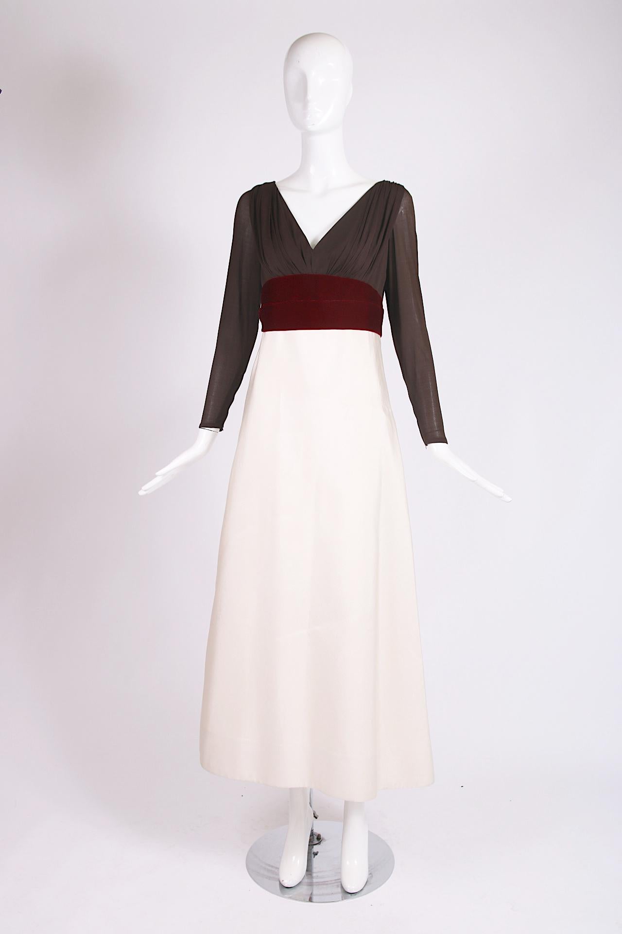 Vintage Pierre Balmain Haute Couture Gown & Jacket Evening Ensemble No.155782/3 In Excellent Condition For Sale In Studio City, CA