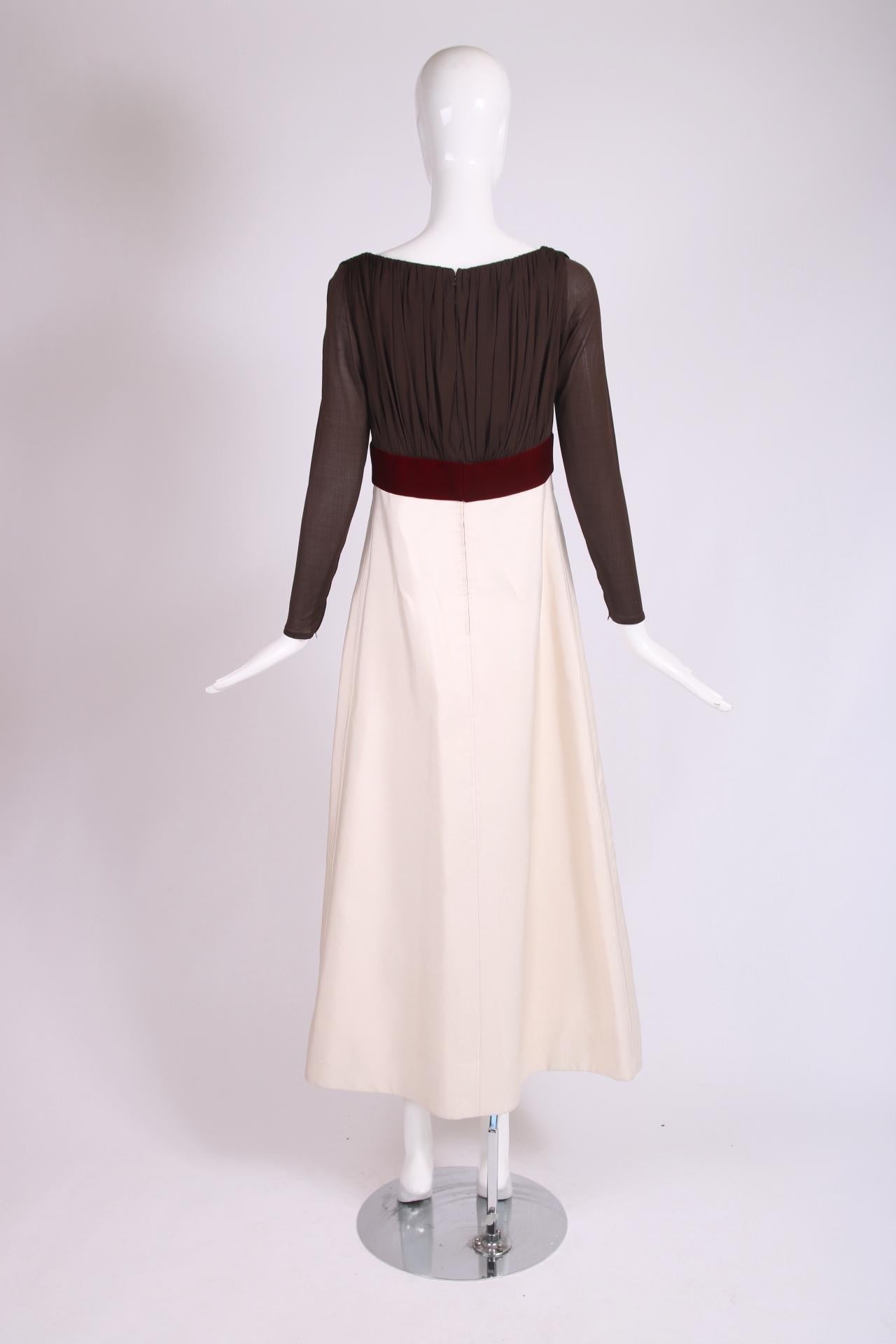 Vintage Pierre Balmain Haute Couture Gown & Jacket Evening Ensemble No.155782/3 For Sale 3