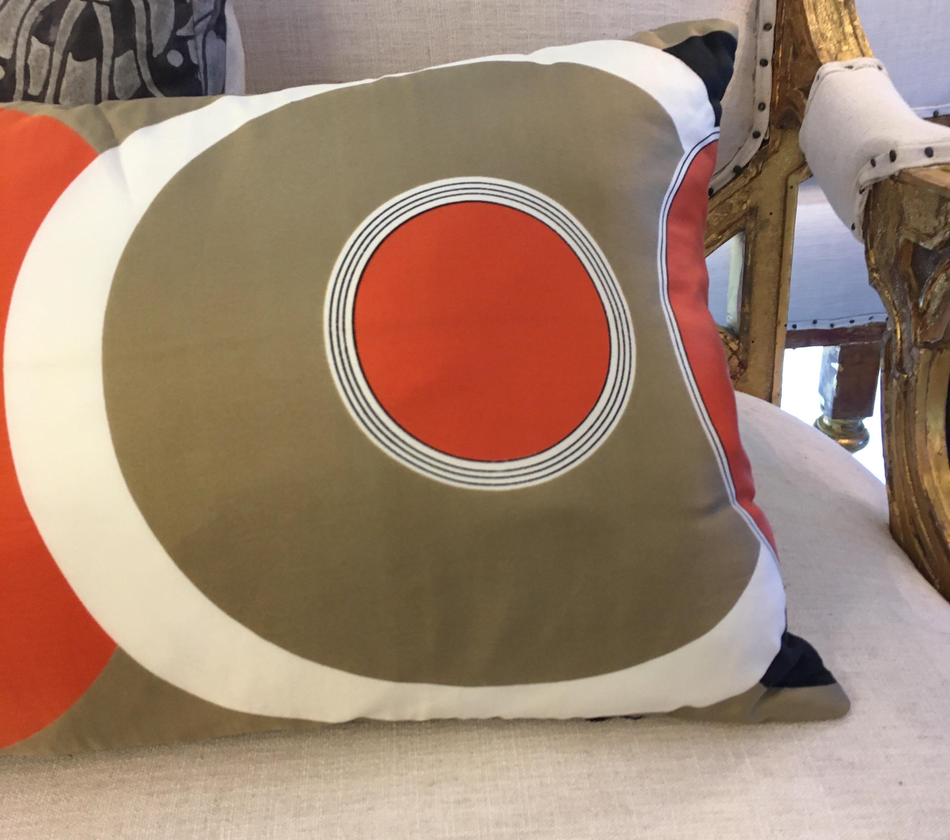 Vintage Pierre Balmain Silk and Linen Pillow In Good Condition In Seattle, WA