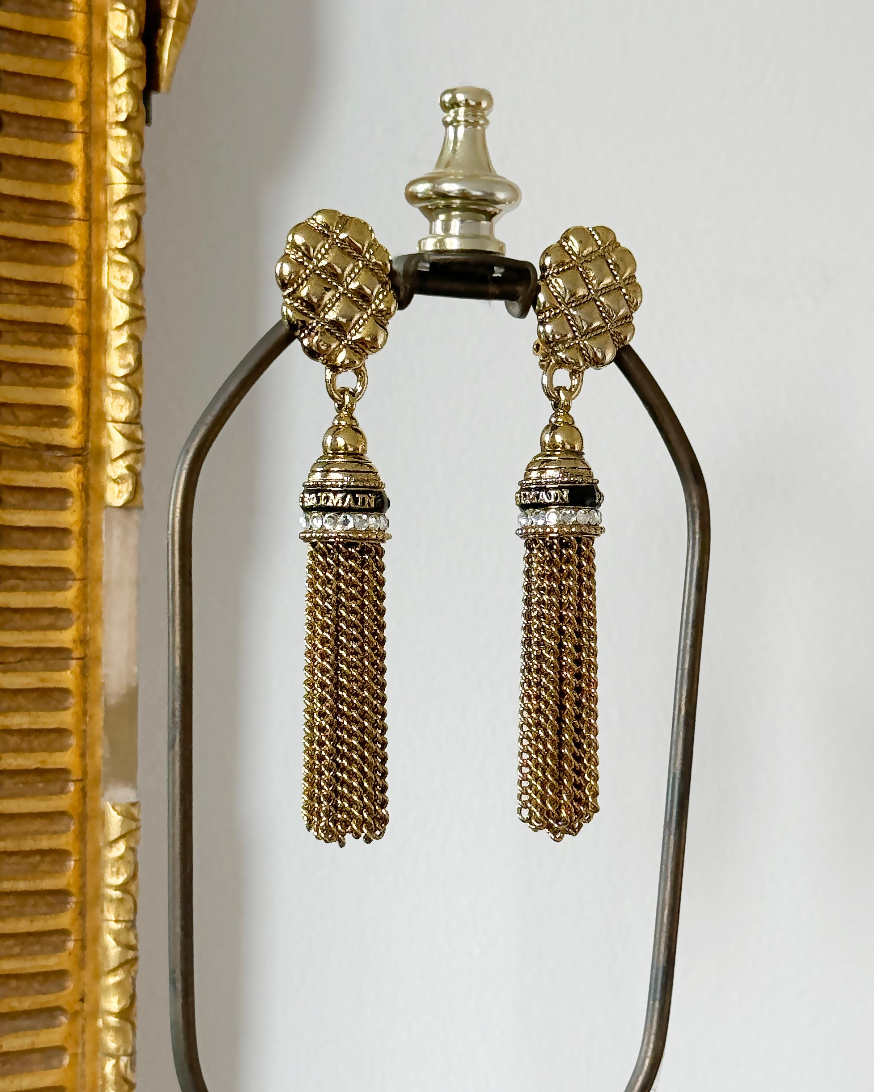Vintage Pierre Balmain Tassel Earrings For Sale 2