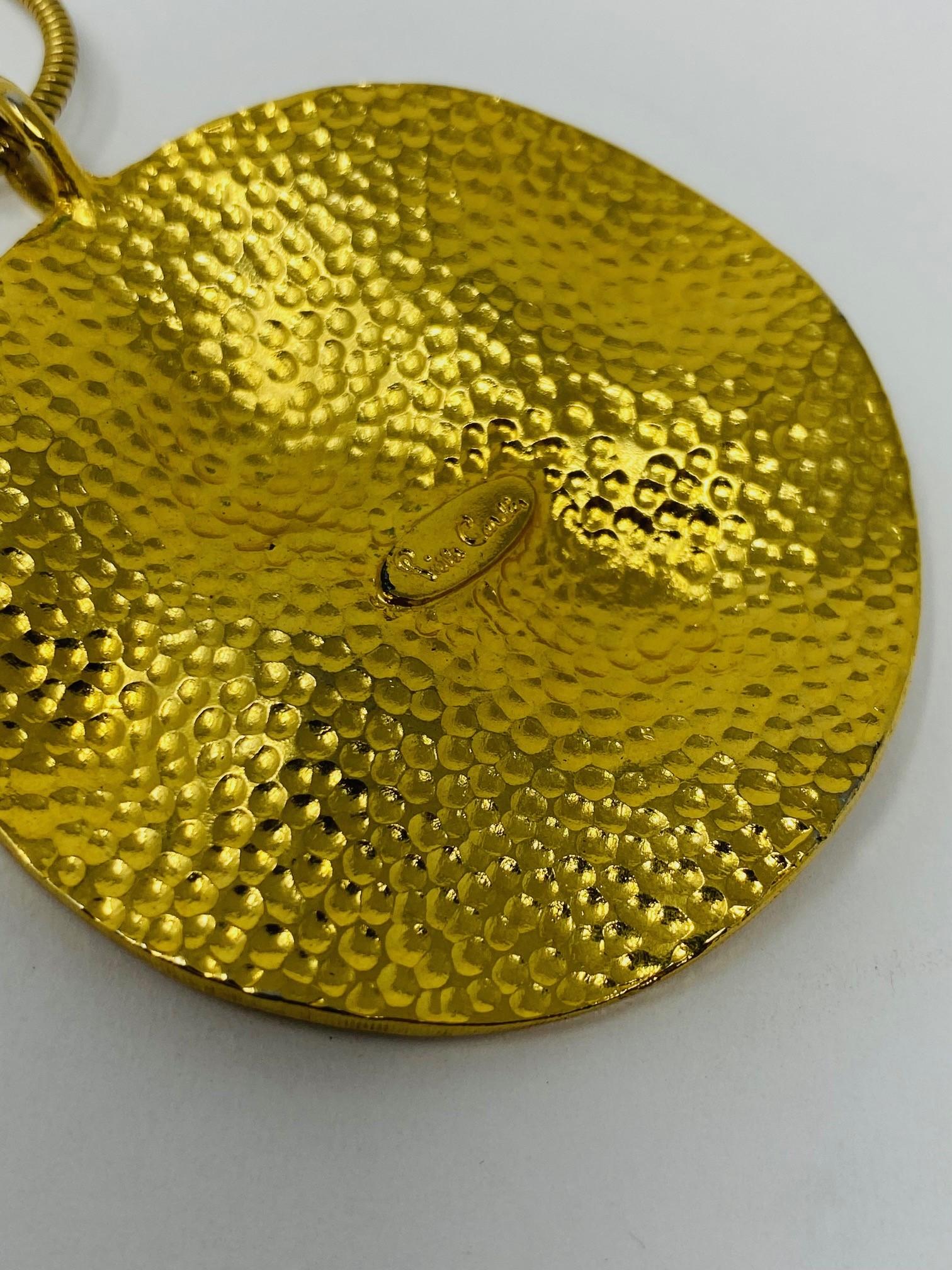 Late 20th Century Vintage Pierre Cardin Abstract Futuristic Modernist Pendant Necklace, 1970s