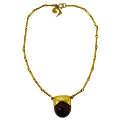 Vintage Pierre Cardin Abstract Modernist Pendant Choker Necklace, 1970s