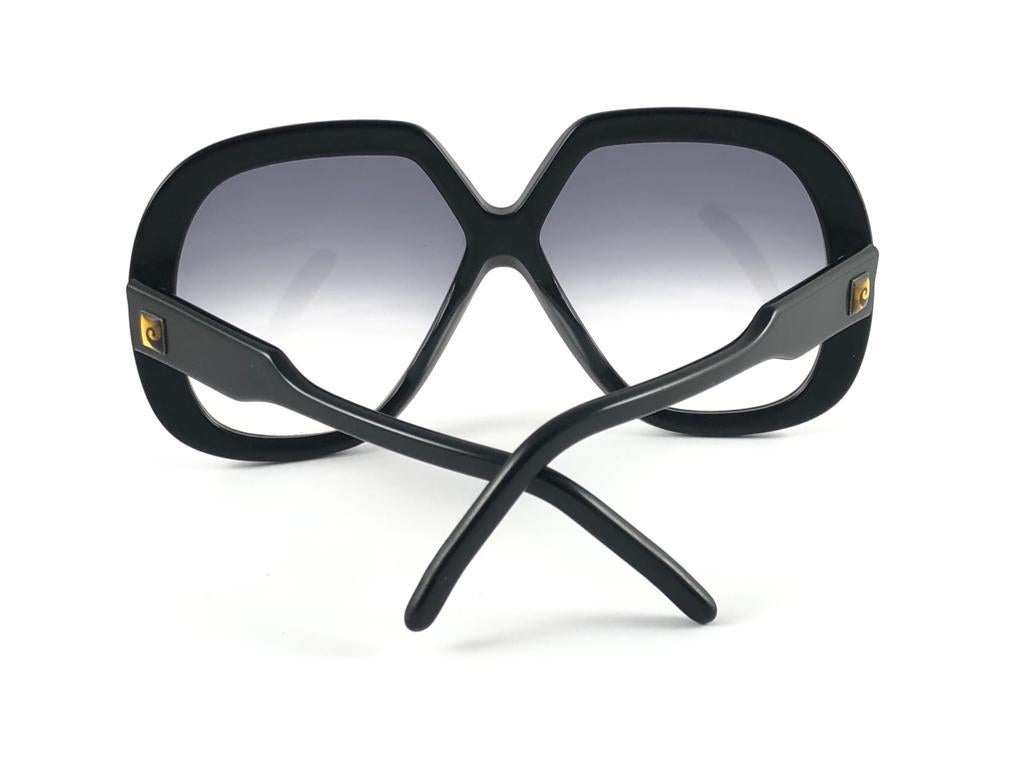 Vintage Pierre Cardin Butterfly Black Oversized 60's collector France Sunglasses For Sale 7