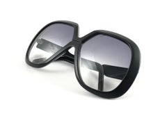 Pierre Cardin - Lunettes de soleil de collection noires surdimensionnées « Butterfly », France, années 60, vintage