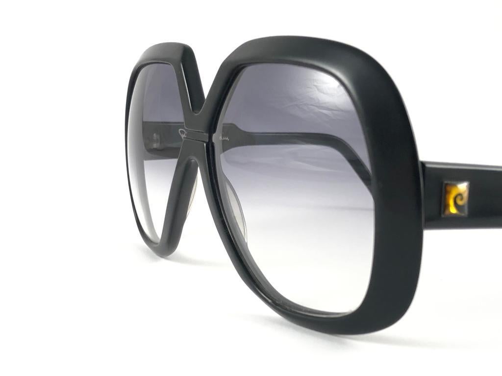 Vintage Pierre Cardin Butterfly Black Oversized 60's collector France Sunglasses For Sale 4