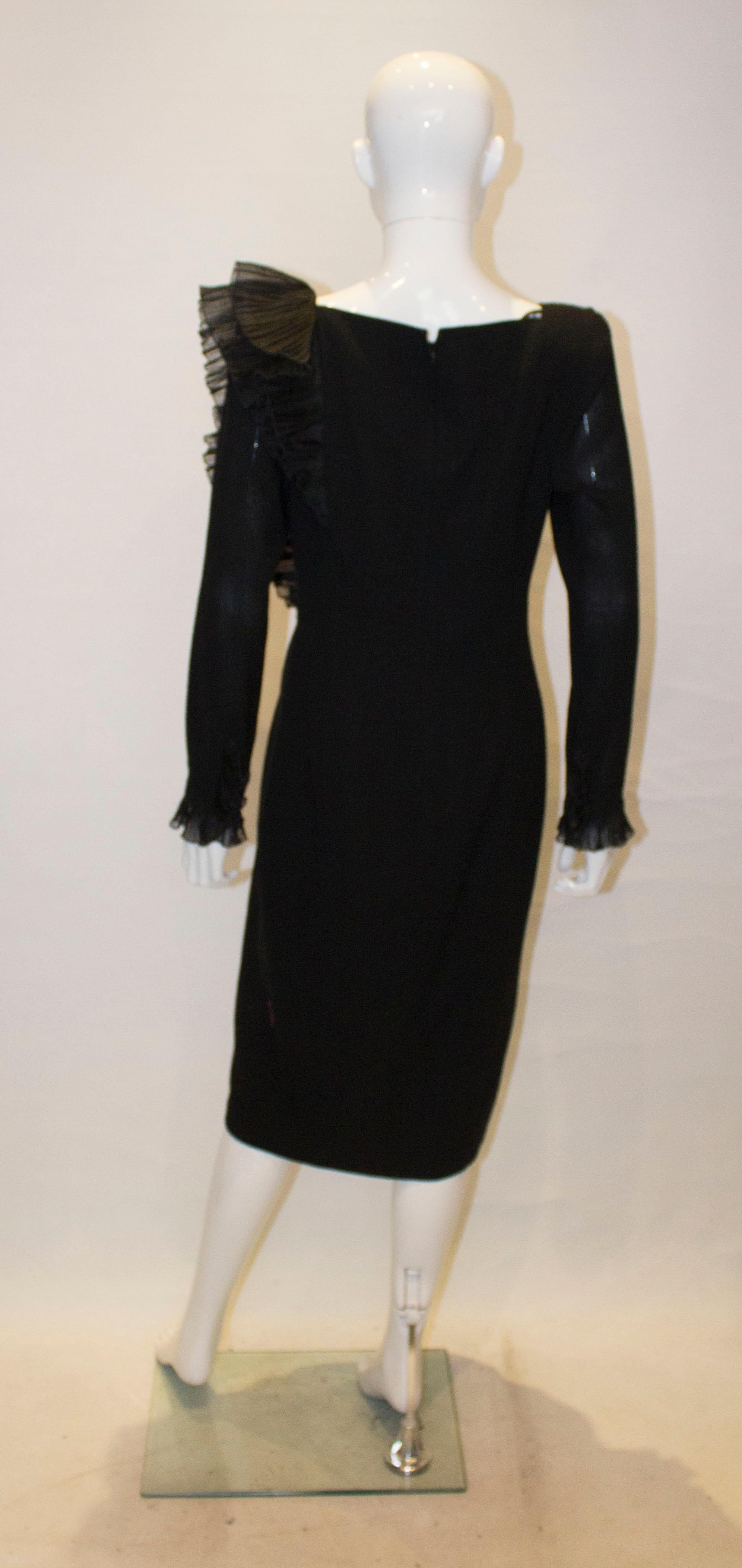 Black Vintage Pierre Cardin Cocktail Dress For Sale