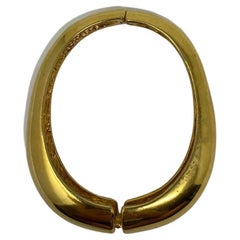 Pierre Cardin Manchette manchette moderniste vintage en laiton doré des années 1960