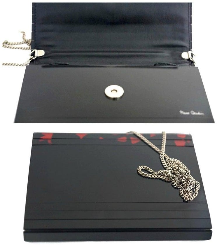 Vintage PIERRE CARDIN Lucite Plexiglass Clutch Shoulder Bag For Sale at
