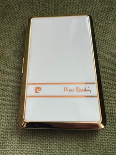 Vintage “Pierre Cardin’ Retro Cigarette Case & Lather Note Pad Set, Circa 1980s