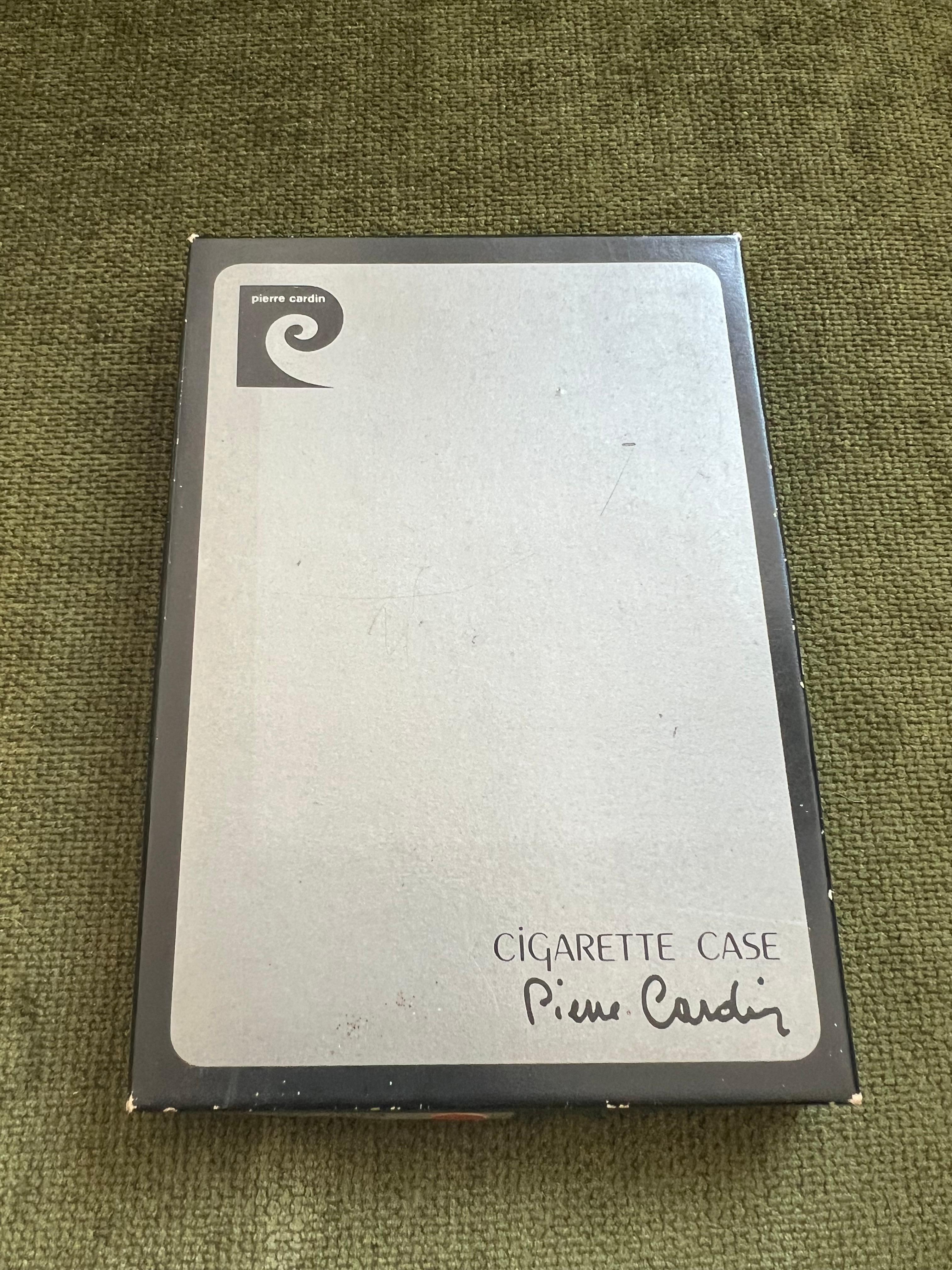 Vintage Pierre Cardin' Retro Cigarette Case & Lather Note Pad Set, Circa 1980s 1