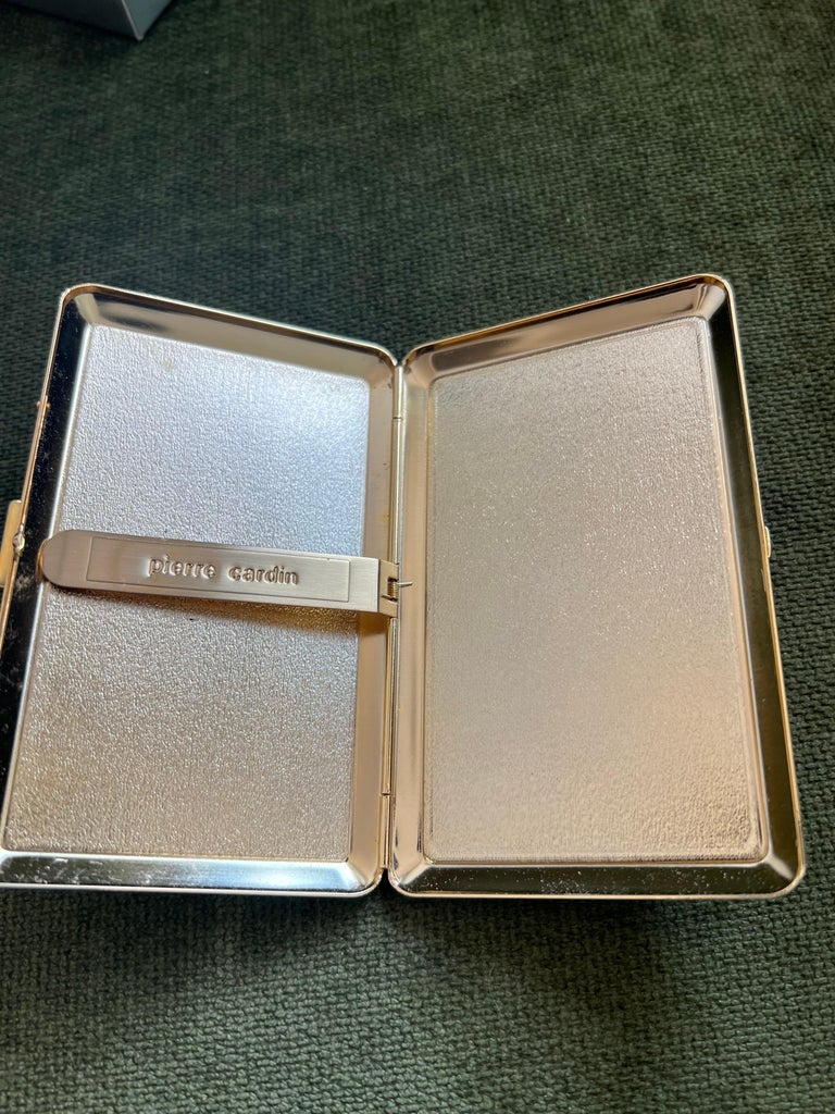 Vintage “Pierre Cardin’ Retro Cigarette Case & Lather Note Pad Set, Circa  1980s