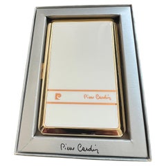 Set de pitillera y bloc de notas retro vintage "Pierre Cardin", circa años 80