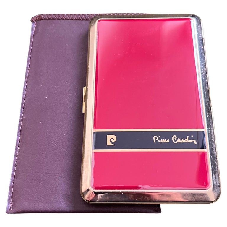 pierre cardin cigarette case Vintage Pierre Cardin' Retro RED Cigarette Case and Lather Case and Box  Circa 1980s sur 1stDibs France