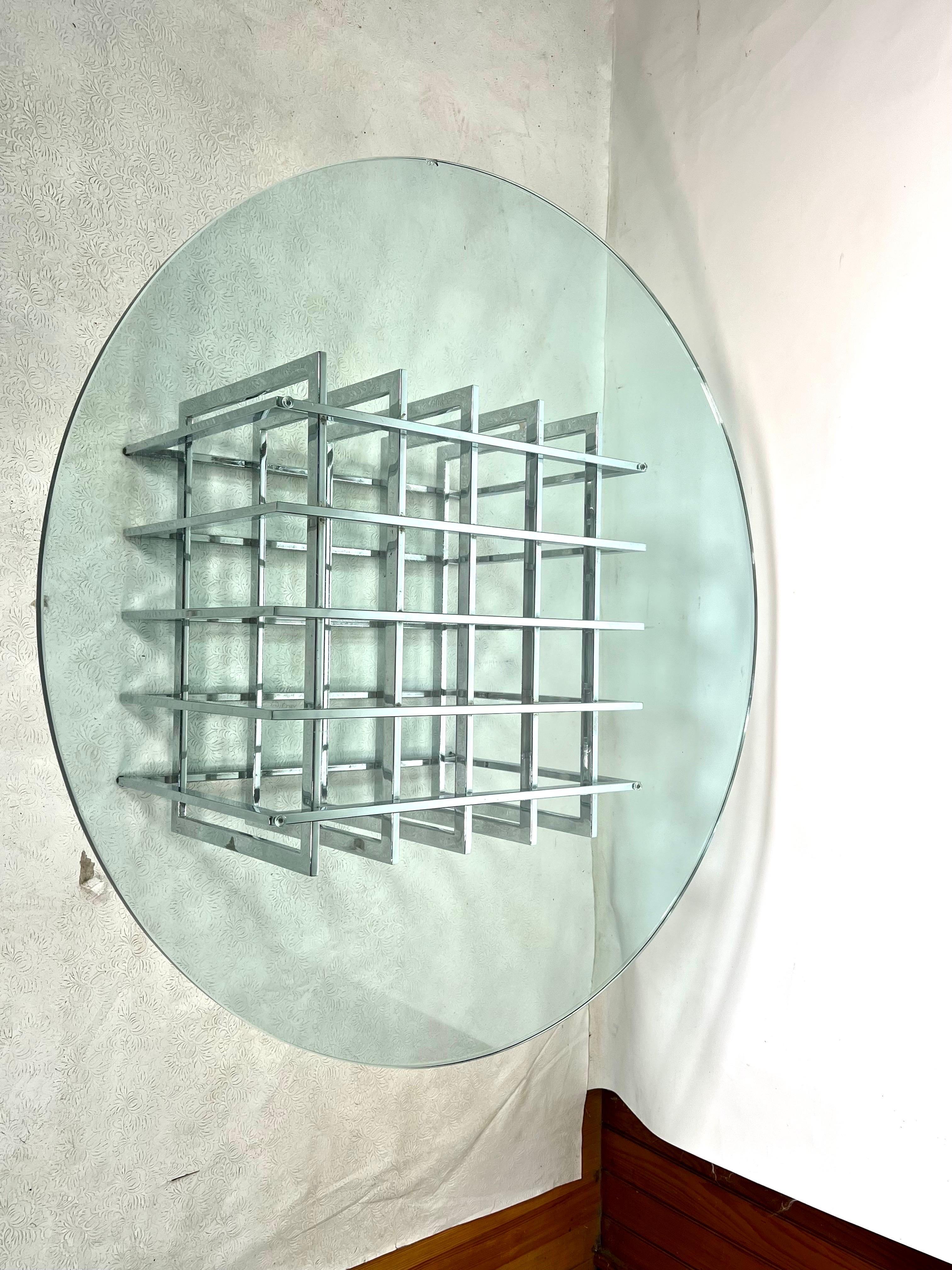 Vintage-Cocktailtisch „Cage“ aus Chrom im Pierre Cardin-Stil (Moderne der Mitte des Jahrhunderts) im Angebot