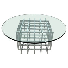 Vintage Pierre Cardin Style Chrome "Cage" Cocktail Table