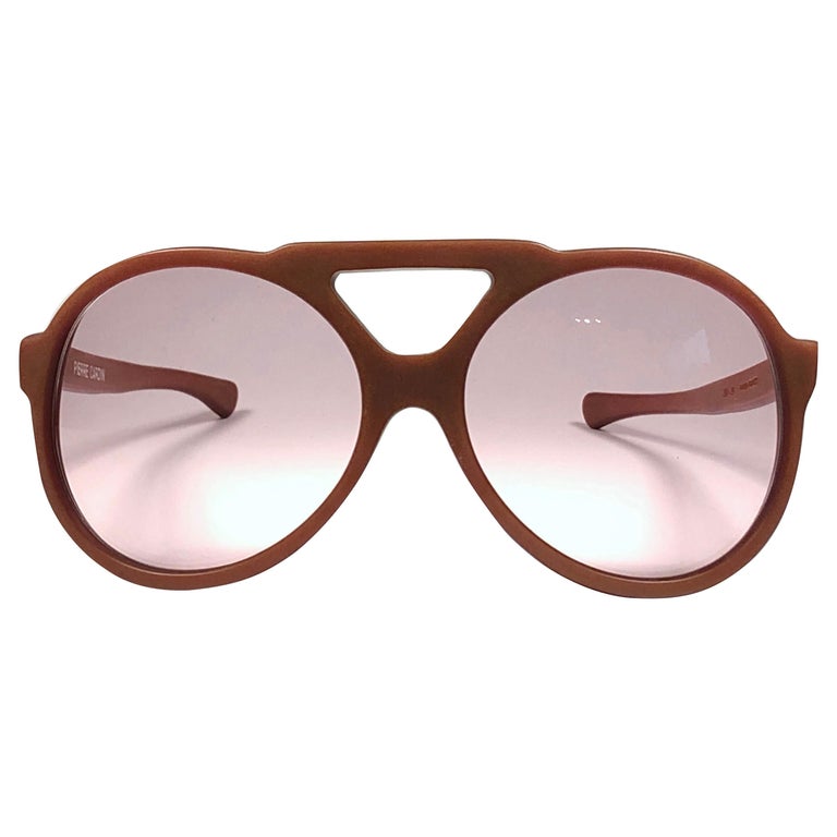 Vintage Pierre Cardin Tan Matte Aviator Medim Brown Lens 1960's Sunglasses  For Sale at 1stDibs | 1960s aviator sunglasses, tan lens sunglasses