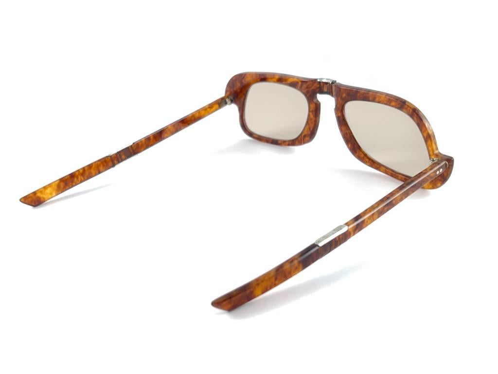 Vintage Pierre Cardin Tortoise Foldable Collectors Item 1960's France sunglasses 2