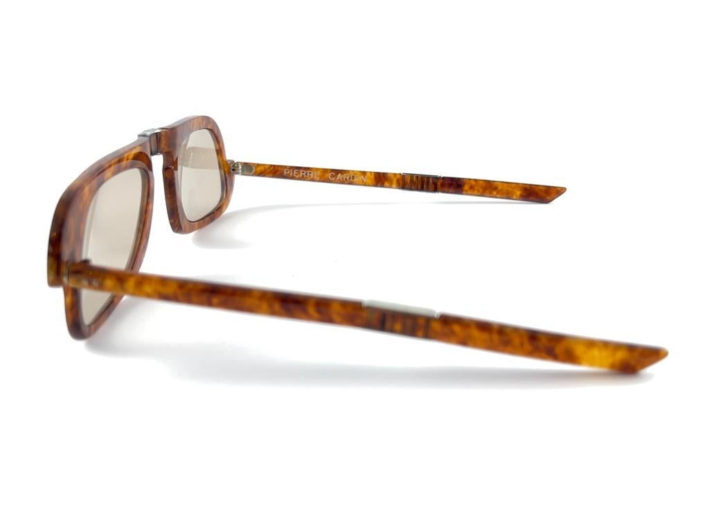 Vintage Pierre Cardin Tortoise Foldable Collectors Item 1960's France sunglasses 5