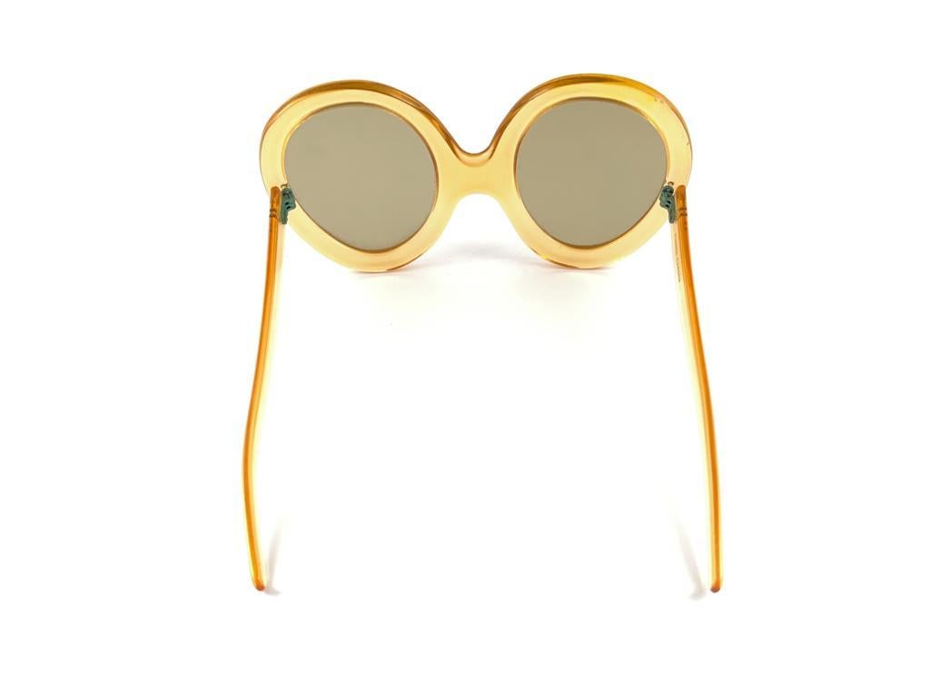 Vintage Pierre Cardin Ultra Large Translucent Amber Sunglasses 1960'S For Sale 8