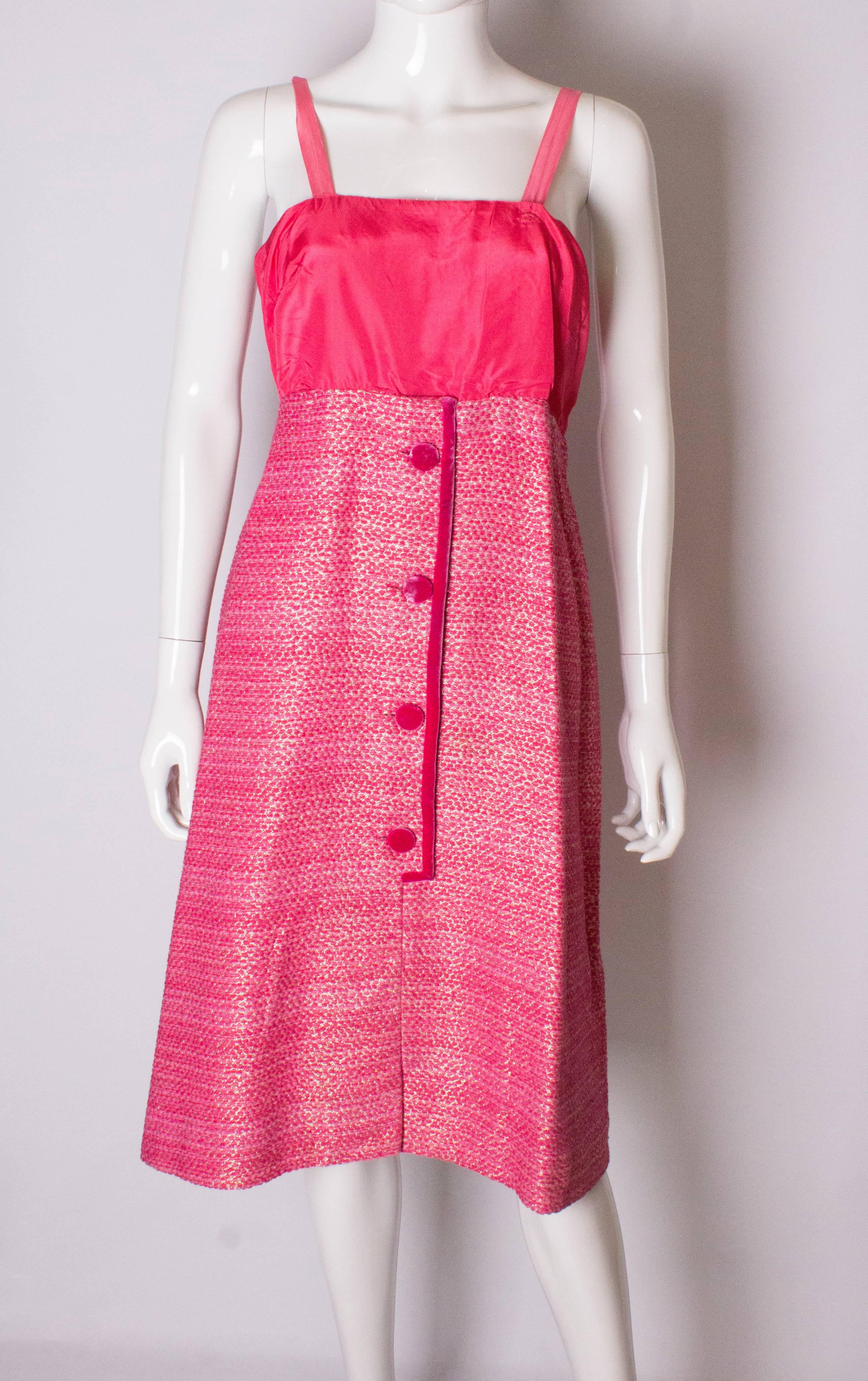 Vintage Pierre Celeyre Pink Dress and Jacket For Sale 5