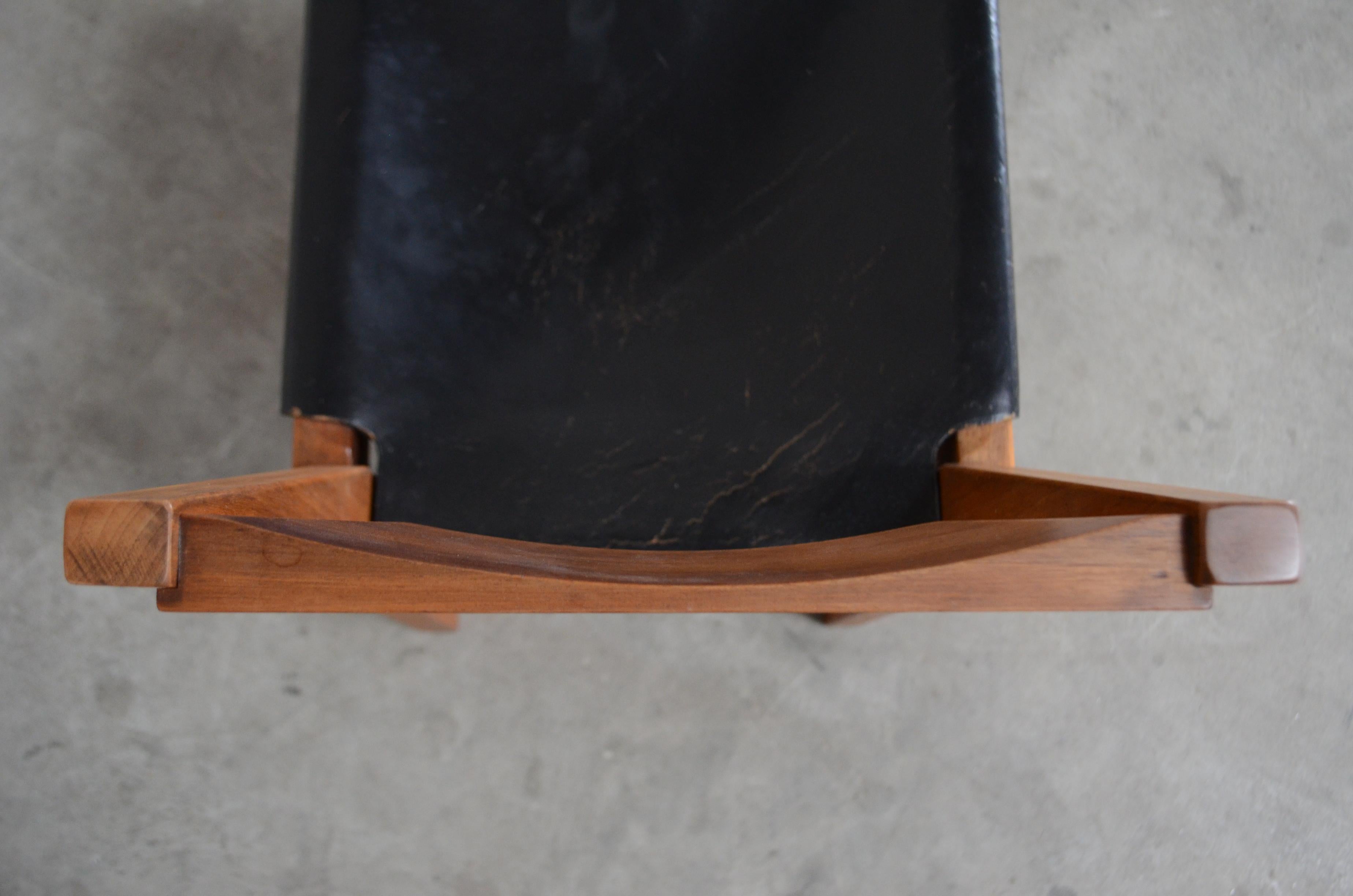 Chaise vintage Pierre Chapo modèle S24 en cuir de selle (début du siècle dernier) en vente 5