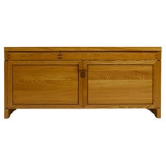 Vintage Pierre Chapo R08 Elmwood Sideboard, 1980s SIGNED