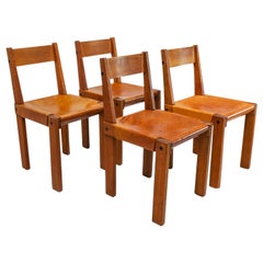 Vintage Pierre Chapo S24 Chairs, Set of 4
