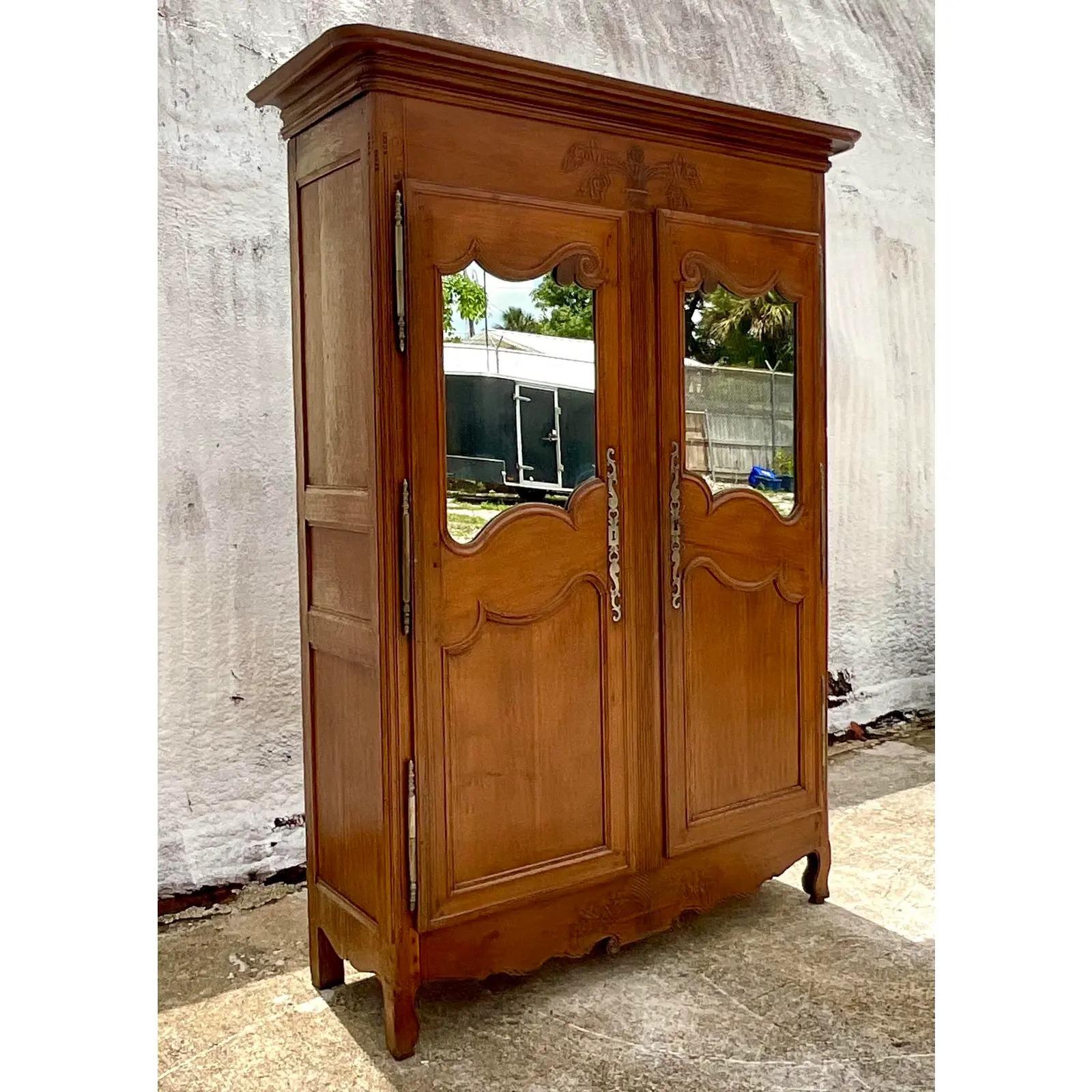 Vintage Pierre Deux Provence French Style Armoire In Good Condition In west palm beach, FL