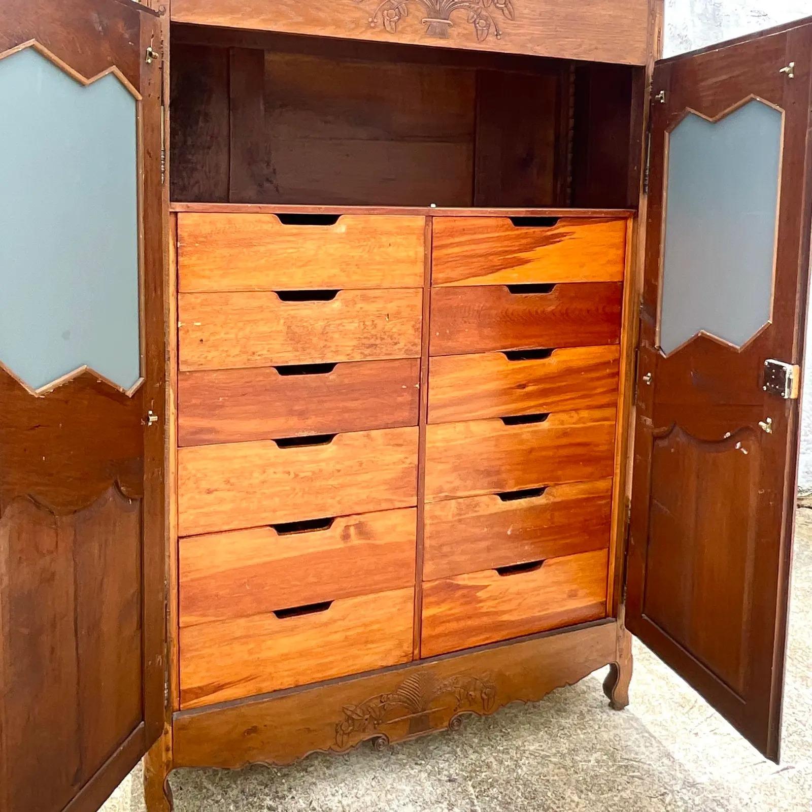 Armoire vintage française Pierre Deux Provence de style français 2