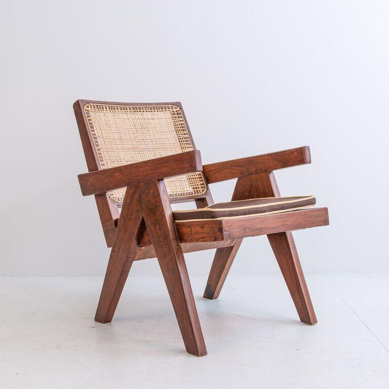 Vintage Pierre Jeanneret Teak Lounge Easy Armchair, Mid-Century, Chandigarh In Good Condition For Sale In New York, NY