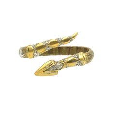 Vintage Pierre Lang Gold Serpent Bangle 1990s