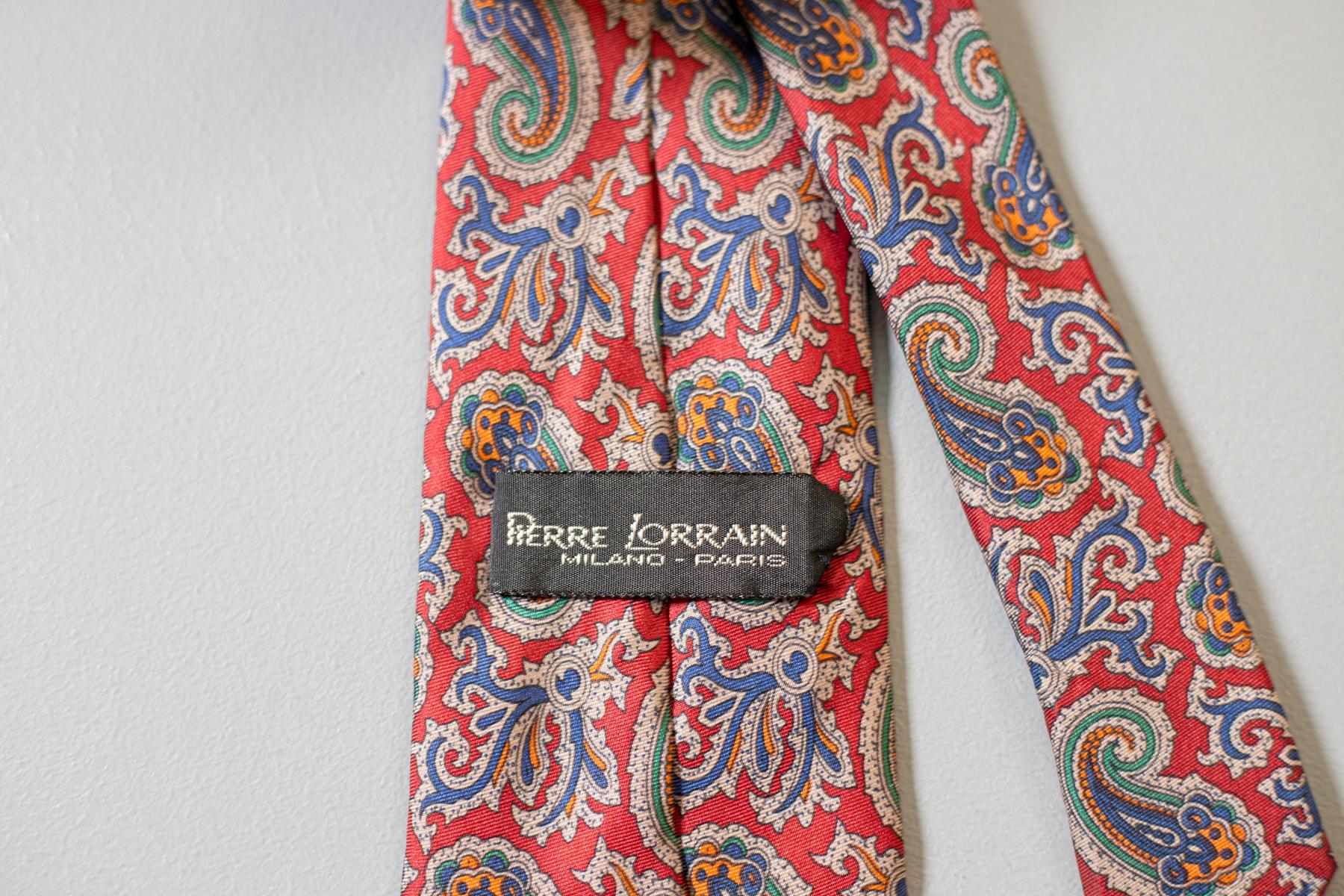 Vintage Pierre Lorraine all-silk tie In Good Condition In Milano, IT