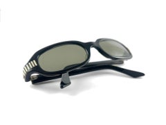 Vintage May Black Small Rectangular Frame 1960'S Sunglasses