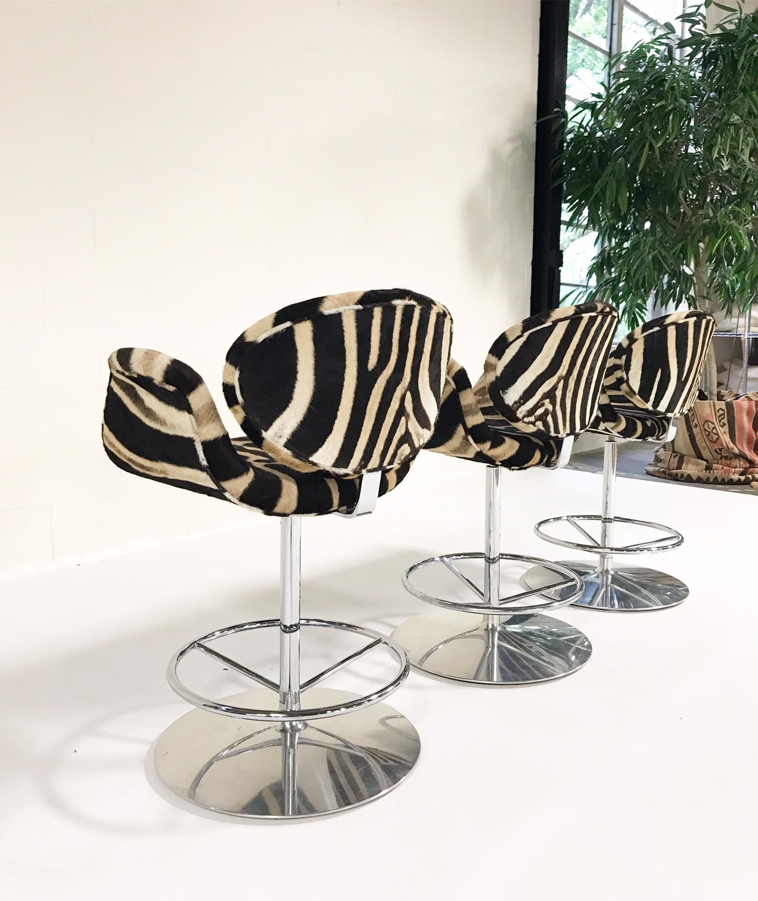 zebra bar stools