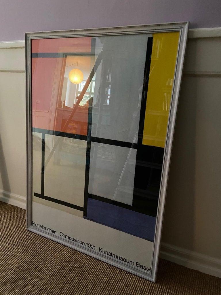 Fin du 20e siècle Affiche vintage du Piet Mondrian Kunstmuseum de Bâle, Suisse, 1986 en vente