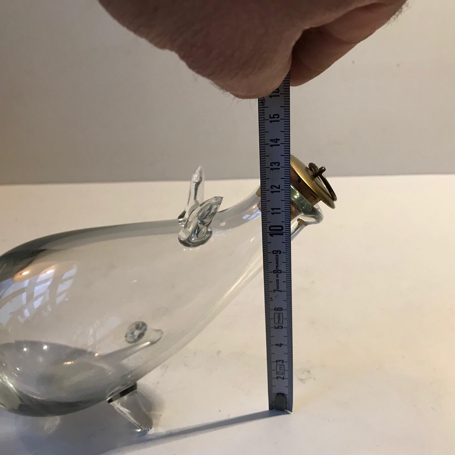 Mid-20th Century Vintage Pig Glass Decanter from Holmegaard, 1970s