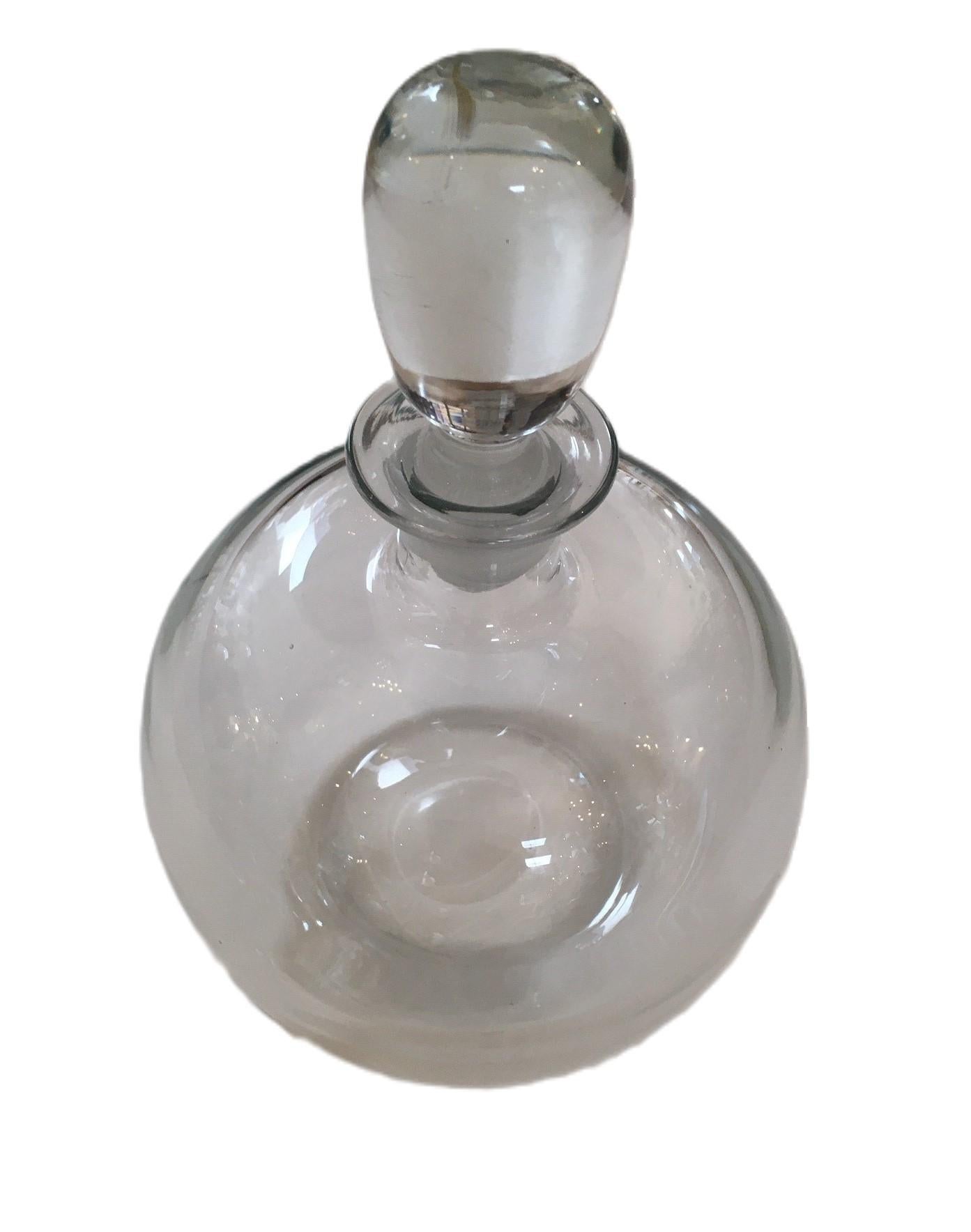 American Vintage Pilgrim, Blanko and Crystal Glass Decanter Bottles with Stoppers For Sale