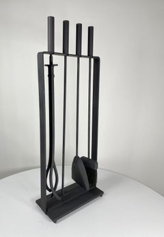 Modernist Pilgrim Fireplace Firetools in Black