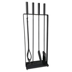 Modernist Pilgrim Fireplace Firetools in Black