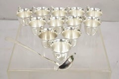 Vintage Pilgrim Regency Style Silver Plated Punch Bowl Cups & Ladle - 13 Pcs