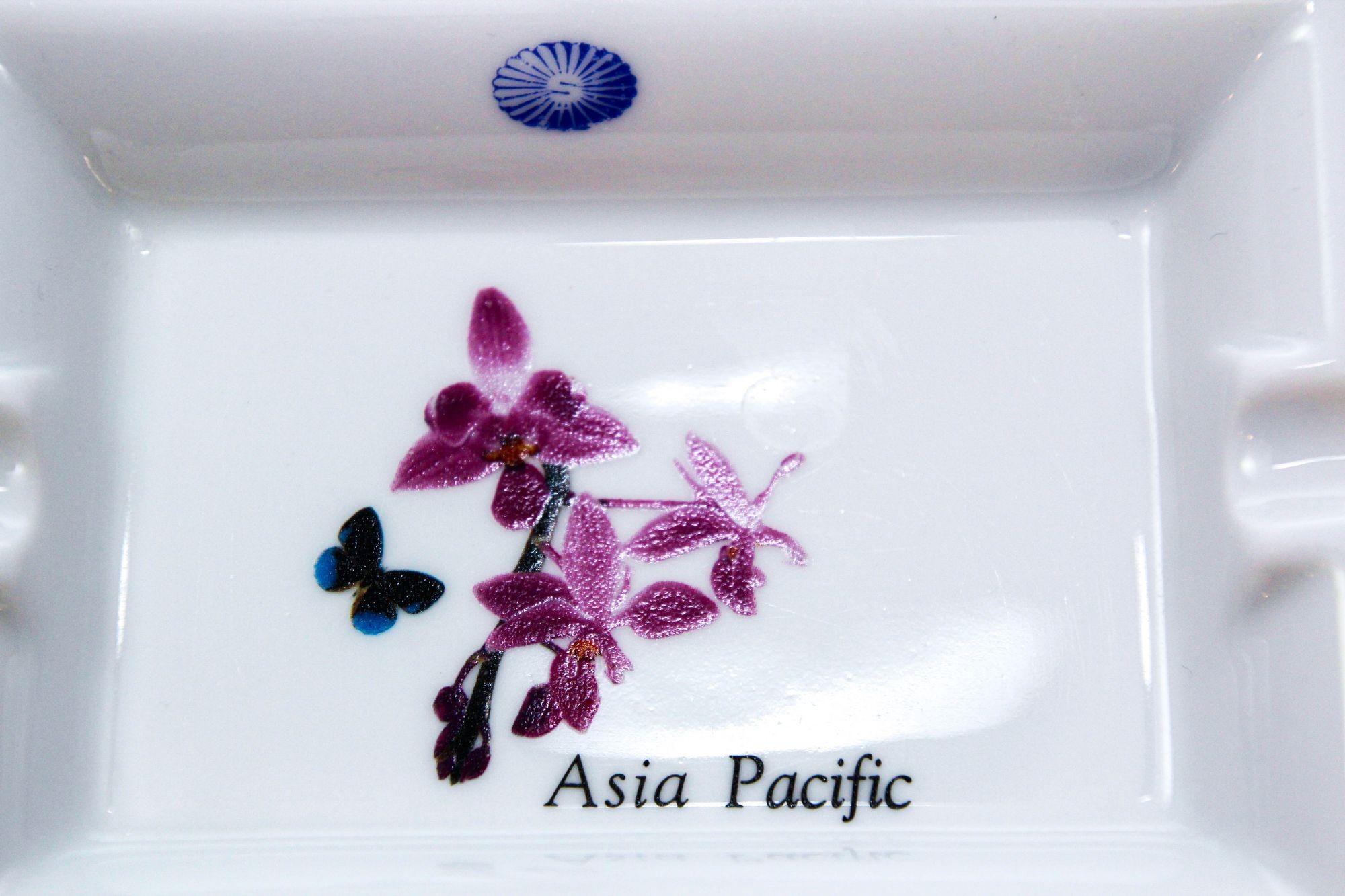 Francese Vintage Pillivuyt Francia Asia Pacifico Porcellana Posacenere Piatto da collezione in vendita