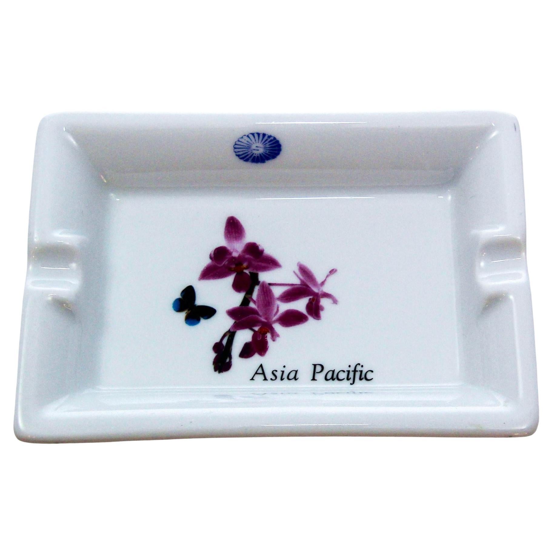 Vintage Pillivuyt France Asia Pacific Porcelain Ashtray Collectible Dish